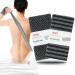 VIPITH Exfoliating Back Scrubber Exfoliating Scrubber for Shower Bath Wash Scrub Towels Cloth Washcloth for Men Women Body Scrubbing Brush Loofah Exfoliator for Deep Clean 2 Pack Black Stripe Plaid