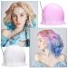 3 Pieces Reusable Silicone Hair Staining Cap for Hair Coloring - Multicolor Dye Cap with Metal Hook - Salon Quality Hairdressing Tools (Blue/White/Purple) - Buy Online on GoSupps.com