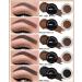 Eyebrow Stamp and Eyebrow Stencil Kit 16 in 1 Waterproof Brow Cream Stamping Eyebrow Gel Shaping Set Eyebrow Pomade Stamp Trio Kit Eyebrow Stamp Stencil Applicator Kit for Brow Makeup - Chocolate - Buy Online on GoSupps.com
