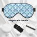 Blue Fish Scale Texture Eye Mask - Soft Sleep Blindfold with Elastic Strap for Travel & Night Sleeping - Buy Online on GoSupps.com