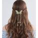 Gold Butterfly Tassel Hair Claw Clips - 2 Pcs Set | Rhinestone Pearl Crystal Metal Clips for Women & Girls - Buy Online on GoSupps.com