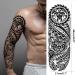 Tribal Totem Temporary Tattoo Sleeve Set for Men and Women - Full Arm and Half Leg Fake Tattoo Sticker Pack - Polynesian and Hawaiian Design - Buy Online on GoSupps.com
