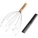 MP Pirol Head Massager with Wooden Handle & 12 Fingers | Includes Break-Proof Comb for Ultimate Relaxation | International Shipping Available - Buy Online on GoSupps.com