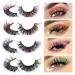 Yawamica Colored Wispy Fluffy Russian Strip Lashes - 8 Pairs (8 Colors) | D Curl False Eyelashes for Colored Lash Extensions - Buy Online on GoSupps.com