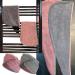 Homelevel 2x Terry Hair Turban with Button - Quick-Drying 100% Cotton Hair Towel Set in Old Pink & Light Gray - Buy Online on GoSupps.com