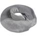 Vital Comfort neck hot water bottle with wide funnel velcro fastening and neck fleece grey