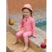 weVSwe Baby Toddler Boy Swimsuit | UPF 50+ Sun Protection Rash Guard Swimwear | Crotch Zipper | Pink Whale | 0-3 Years - Buy Online on GoSupps.com