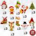 Christmas Cupcake Toppers | 30 Pcs Holiday Set | Xmas Santa Gingerbread Man Snowman Designs | Christmas Party Baking Decorations | Xmas Reindeer Gnome Elf plus Stocking Cake Toppers | By BASHOUT - Buy Online on GoSupps.com