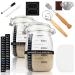 Sourdough Starter Jar Kit, 2-Pack, 34 oz. Glass Jars for Sourdough Starter, Wide Mouth Starter Dough Crock (SDJ-2)