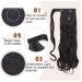Tess Ponytail Extension - 60 cm Dark Black Wavy Braid | 100g Long Hair Extension for Horseplate | Best International Shipping - Buy Online on GoSupps.com