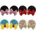 8PCS Sequin Mouse Ears Hair Clips Glitter Hair Bows Cute Mice Ears Hair Clips Barrettes for Women Girls Hair Accessories for Costume Party Favor Halloween Christmas Decoration Multi-colored