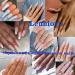 Pink Glitter Gradient Medium Ballerina Press on Nails with Crystal Gem Design - 24Pcs Luxurious False Nails Set for Women & Girls - Buy Online on GoSupps.com