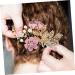FRCOLOR 1 Set crown leaf pearl flower copper wire manual comb u shape hairpin girls hair accessories Hair up hair clip headgear hair comb flower Imitation pearls girl wedding - Buy Online on GoSupps.com