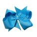 PrettyBoutique 6 Inches Girls Large Grosgrain Hair Bow Alligator Clip (Blue)