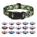 Suredoo dog collar adjustable soft & comfort nylon dog collar for small medium large dog puppies (L camo green) l (neck circumference 38-63 cm width 2.5 cm) camo green