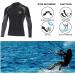 Men's 1.5mm Neoprene Wetsuit Top - Front Zipper, Long Sleeves - Black, Medium - for Swimming, Snorkeling, Scuba Diving & Surfing - Buy Online on GoSupps.com