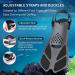 BOMCET Snorkel Fins - Compact Adjustable Swim Flippers for Adults - Short-Blade Diving Fins for Efficient Swimming - Ideal for Snorkeling & Travel - X/L 9-13 - Buy Online on GoSupps.com