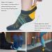 3 Pairs Unisex Non Slip Grip Socks for Yoga, Hospital, Pilates, Barre | Ankle Cushioned - Dark Blue Green - Small-Medium - Buy Online on GoSupps.com