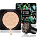 QIUFSSE Air Cushion CC Cream Mushroom Head Foundation Air Cushion BB Cream Concealer Moisturizing Brighten Makeup Long Lasting Waterproof-Natural