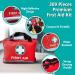 General Medi 309-Piece First Aid Kit - Reflective Bag Eyewash Bandages & More for Travel Home Office Car & Camping - International Shipping - Buy Online on GoSupps.com