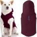 Gooby - Fleece Vest with Hood for Small Dogs Fleece Jacket with Leash Ring Plum Size XL X-Large (Chest: 22") plum