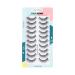 3d false eyelashes Cat-Eye Wispy Natural False Pint Supernatural Cross Fluffy soft reusable faux meal happy Heartbeat (H3)
