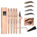 Waterproof 3D Microblading Eyebrow Pencil 2024 Upgraded 3-Piece Set (4 black/brown/light brown/grey) Black/Brown/Light Brown/Grey 4