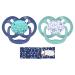 Dr. Brown's Advantage Symmetrical Pacifier with Air Flow &amp; Pacifier Clip Blue 2-Pack 6-18m