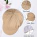 Women's Vintage Newsboy Cap Set - White & Khaki | Soft 8 Panel Cabbie Beret Hats for Girls | Medium Size - Buy Online on GoSupps.com