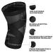 Premium Knee Sleeve for Men & Women - Adjustable Straps Compression Support for Arthritis Running & Cross Training - Large Black - Buy Online on GoSupps.com