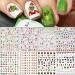Christmas Nail Stickers 10 Sheets Self-Adhesive Nail Decal for Kids Cartoon Art Decoration Design Supplies