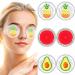 Coume 6 Pack Fruit Cold Eye Pads Reusable Eye Cooling Pads Pineapple Avocado Watermelon Under Eye Patches Eye Cooler Pads Ice Patch for Eyes Relax Summer