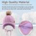 XIAOHAWANG Winter Baby Hat with Velvet Lining | Toddler Kids Beanie Earflap | Warm Baby Hats for Girls with Pompom | 6-18 Months | Purple - Buy Online on GoSupps.com