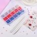 Anfigo 6100Pcs ABS Half Round Pearls Set with Tweezer and Bead Pickers - DIY Phone Nail Craft Kit (White, Pink, Gradient) - 3-8mm Flatback Pearl Beads - Buy Online on GoSupps.com
