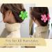 12 PCS Flower Hair Claw Clips for Women Girls - Matte Colors - Strong Hold - Non-Slip Large Hair Clamps - Pink, Light Purple, Black - 90s Cute Style for Thick and Thin Hair - Buy Online on GoSupps.com