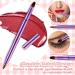 WLLHYF Dual-End Retractable Lip Brush for Lipstick, Eyeshadow, and Foundation - Purple | Women's Makeup Brush - Buy Online on GoSupps.com
