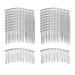 Milageto 20x Bridal Hair Comb Clip Bridal Wedding Combs Hair Accessories Metal Wire Hair Combs for Prom Carnival Festival Party Silver