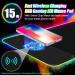 ToLuLu Wireless Charging RGB Gaming Mouse Pad  15W LED Mouse Mat with 30W Charger  14 Light Modes Large Mousepad Wrist Support  Non-Slip Rubber Base Desk Mat Computer PC Keyboard Pad XXL  Cool Black - Buy Online on GoSupps.com