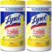Lysol Disinfectant Wipes Multi-Surface Antibacterial Cleaning Wipes For Disinfecting and Cleaning Lemon and Lime Blossom 80 Count (Pack of 2)