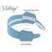 Motique Accessories 2 Inch Wide Light Blue Leather-Like Headband for Women and Girls - Buy Online on GoSupps.com