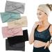 Lynee 6 pieces wide headband women cross hair band women yoga hair straps women twisted head bands women for workout running make-up single-color-a
