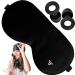 Premium Silk Sleep Mask with Ear Plugs - Light Blocking Eye Mask & Noise Reduction Earplugs for Restful Sleep - Buy Online on GoSupps.com