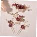 Angoily 5 Sets Hairpin Decor Wedding Hair Insert Comb Red Hair Accessories Japanese Hair Pin Pee Guard for Toilet Japanese Hair Accessories Tiara Flower Pearl The Flowers Zinc Alloy Bride - Buy Online on GoSupps.com