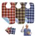 LoLosue 3Pcs Adult Bibs for Elderly Men Women Reusable Adult Bibs for Eating Washable Waterproof Mealtime Clothing Protectors with Crumb Catcher
