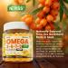 Omega 3-6-7-9 Gummies, Organic Sea Buckthorn Oil 1200MG & Flaxseed Oil 500MG, Vegan Omega 7 Supplement w/Vitamin A, C, E, Fatty Acids, No Fish Taste, Supports Skin, Eye, Immune, Brain Health, 60 Cts - Buy Online on GoSupps.com