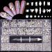 Bomden 1000 Diamonds Nail Art Jewelry Set - 20 Shapes of Flat Glass Crystals - Manicure Rhinestones (#10 White Diamond) - Buy Online on GoSupps.com
