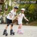 Hikole Roller Skates for Girls and Boys 4 Size Adjustable Kids Roller Skates with 8 Light Up Wheels Toddler Skates for Outdoor & Indoor Black M(13C-3Y US) - Buy Online on GoSupps.com
