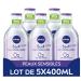 NIVEA MicellAIR SKIN BREATHE Micellar Water Sensitive Skin (5 x 400 ml) 3 in 1 make-up remover without fragrance or dye face eye & lip cleanser