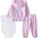Adidas Girls 3-Piece Fleece Set 12 Months - Pulse Lilac | Cozy and Stylish - Buy Online on GoSupps.com