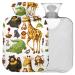 Naanle animals giraffe hot water bottle with reference heat and cold therapy Transparent hot water bottle 1l warm steadel for bed hand feet warmer pain relief